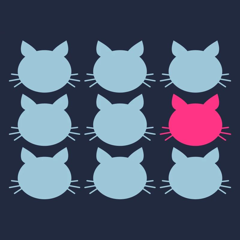 9 Cats Pattern Difference To Be Different
