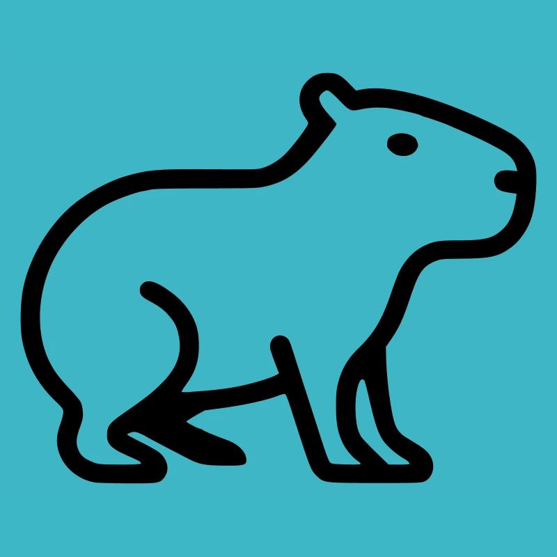 Capybara Minimalistisch Logo