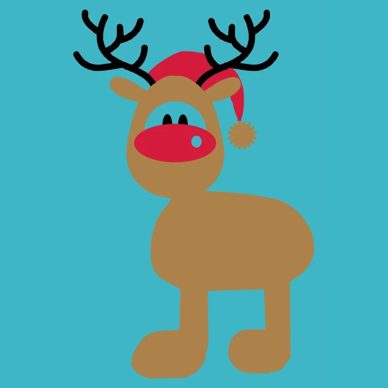 Elch mit Weihnachtsmütze