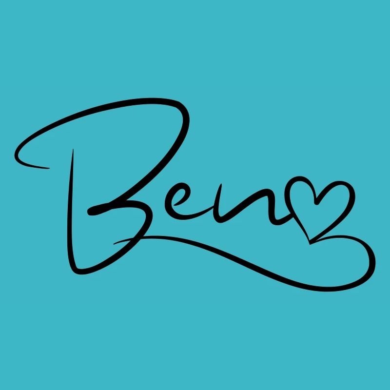 Ben Nom Prénom Coeur Décor