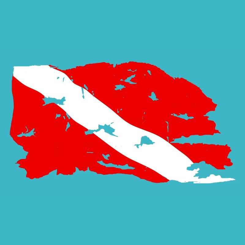 Drapeau Plongée Usé