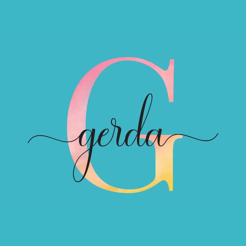 G| Monogramme | Nom | Gerda |Aquarelle