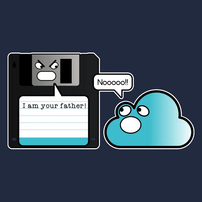 Diskette Cloud Speicher Vater Computer Witz