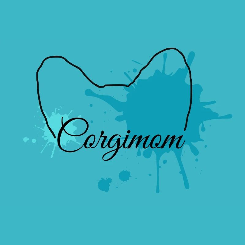 Corgiohren Splash Blue with Corgimom Font
