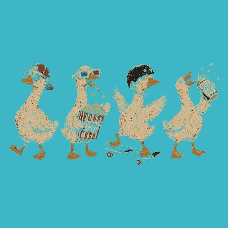 Retro-Quak: Skateboard-Quacks