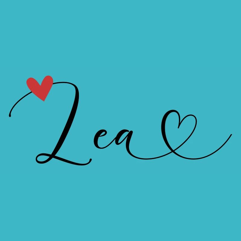 Léa Nom Prénom Calligraphie coeur