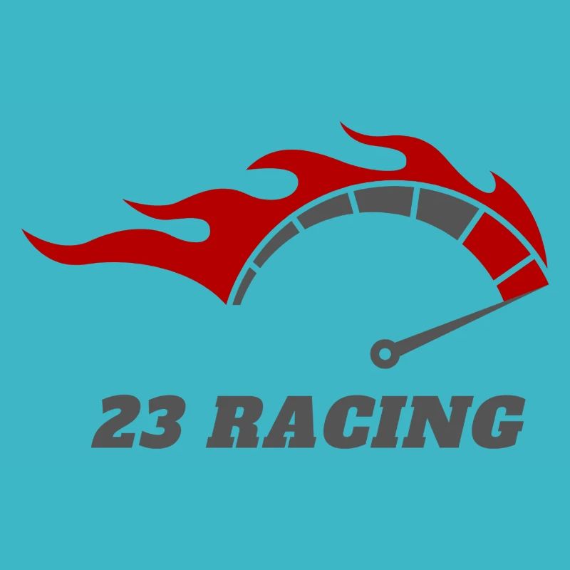 Red Black Modern Racing Logo Design