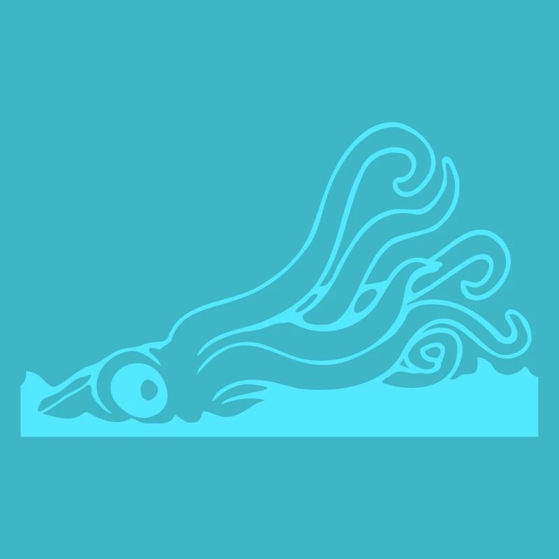 Pieuvre Attaque de tentacule de surface de l’eau Monstre marin