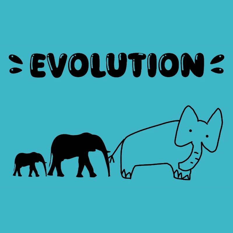 Die Evolution der Elefanten – Lustige Stadien der Evolution.