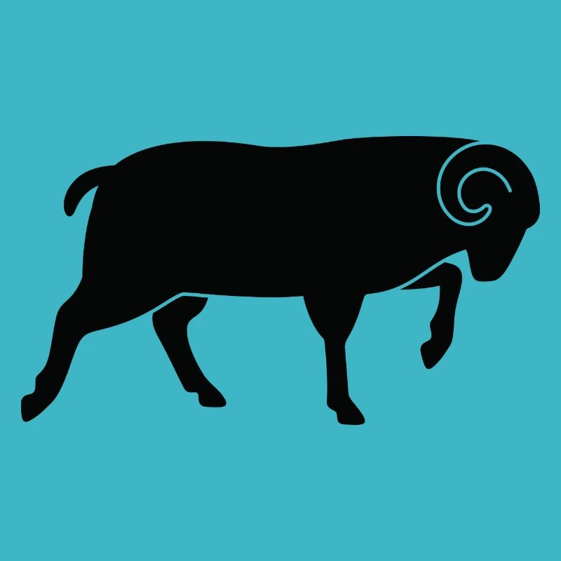 Ein laufender Schafbock