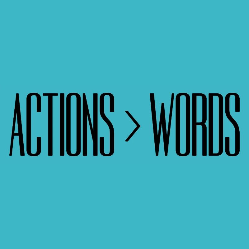 Les actions sont plus éloquentes que les mots - Motivation Gift