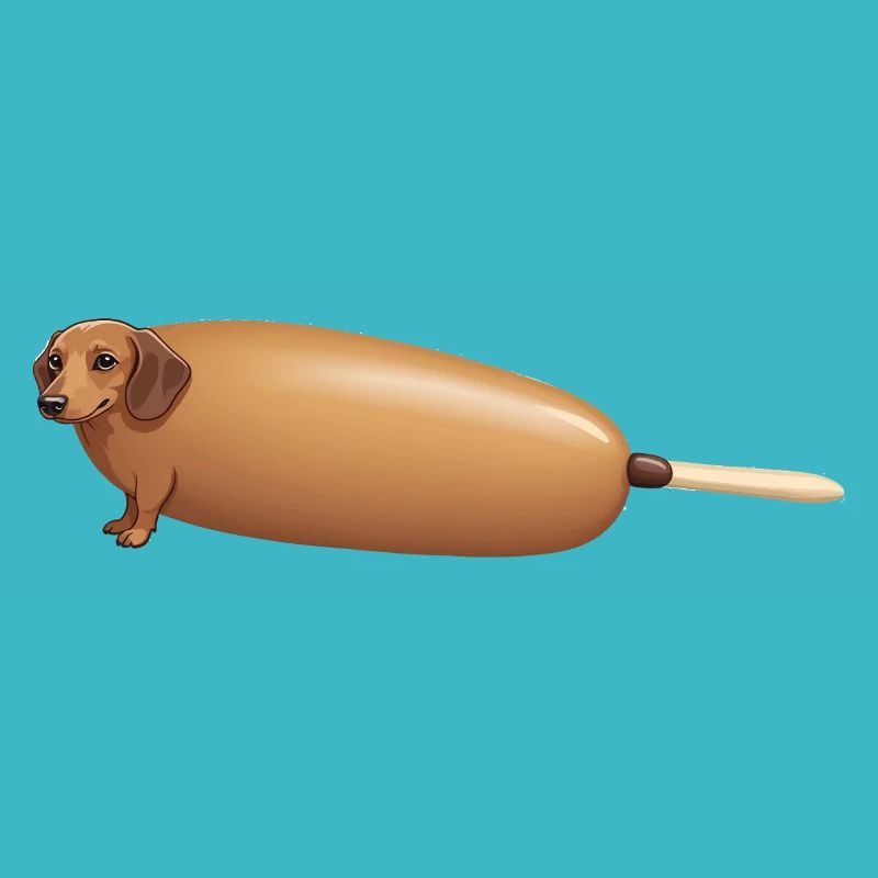 Hot Dog Dackel - Lustiges Hunde Design