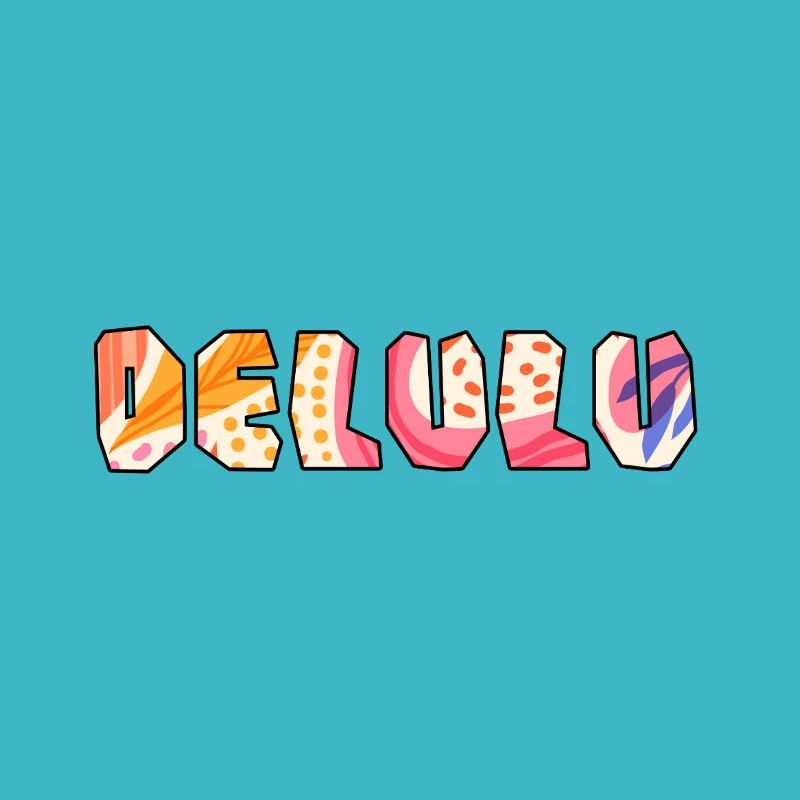 Conception typographique Delulu