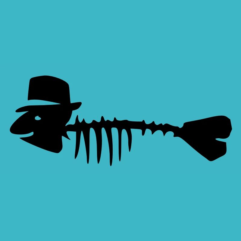 Fishbone with hat