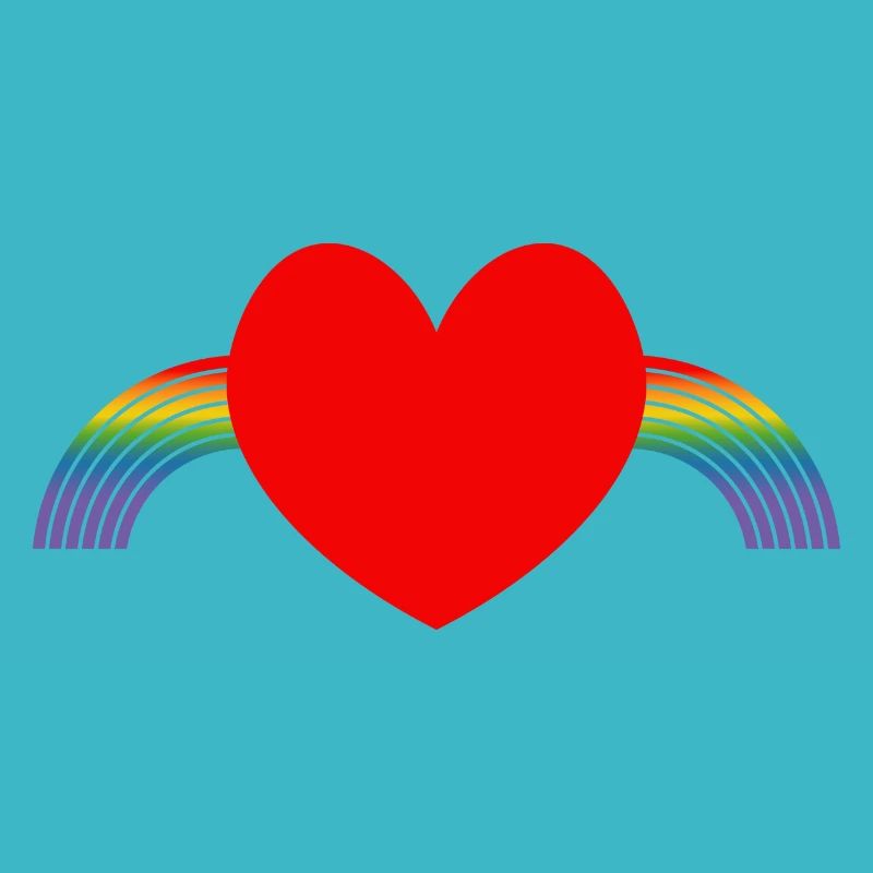 Regenbogen pride herz
