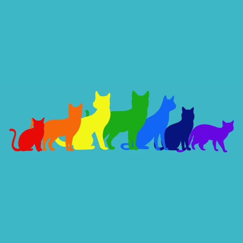 Arc-en-ciel de chats