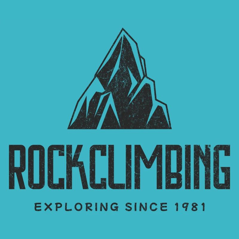 Rock Climbing Logo Featuring a Mountain 1981