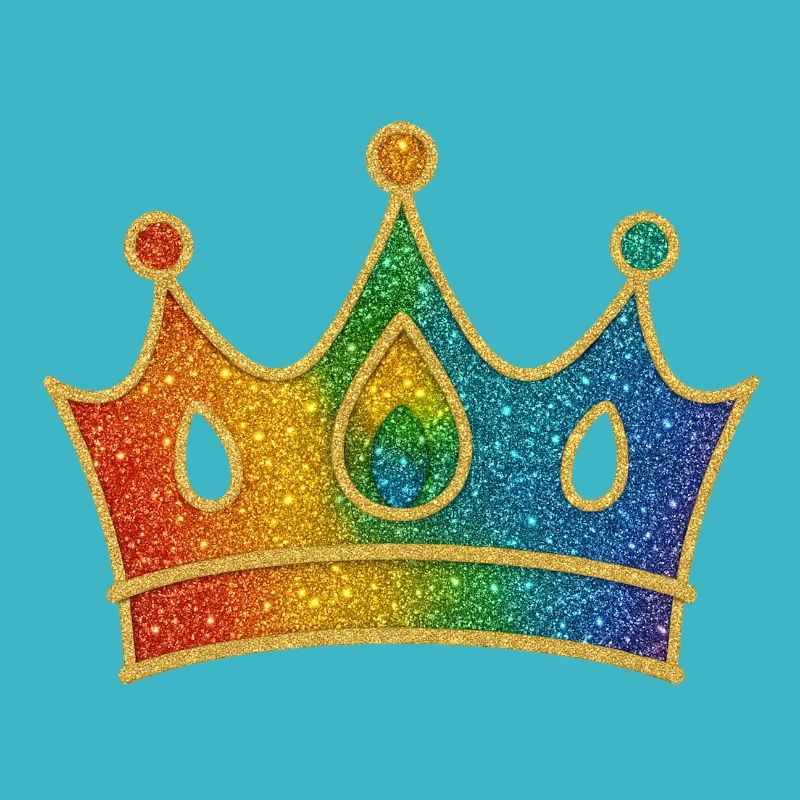 Glamouröse Regenbogen-Krone mit Glittereffekt