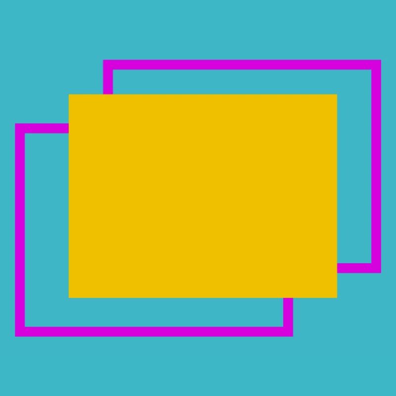 Yellow and fuchsia staggered frame