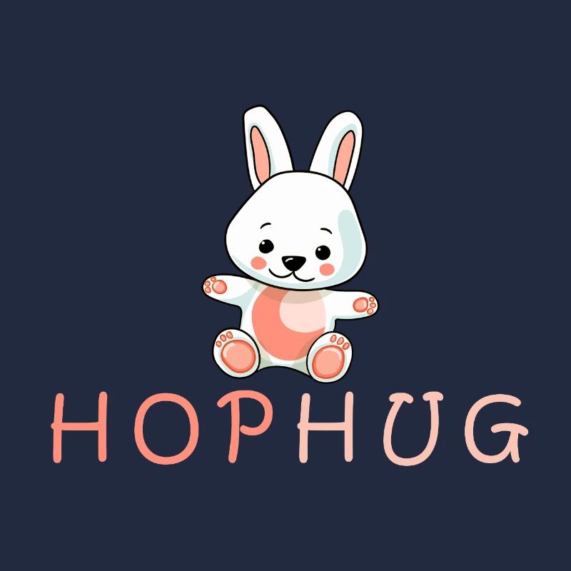 Conception de t-shirt imprimé de main de lapin mignon