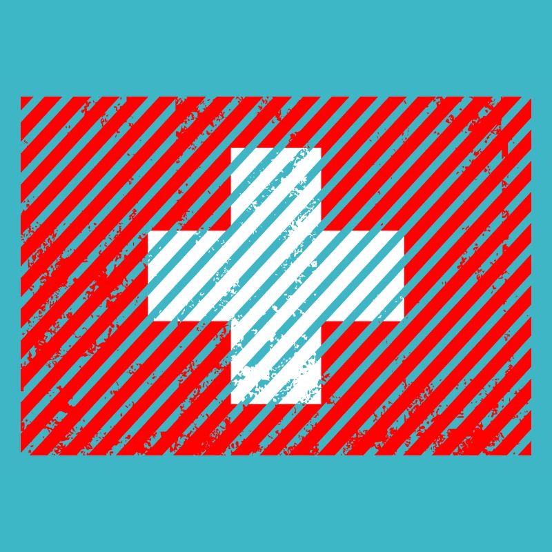  Schweizer Flagge Retro