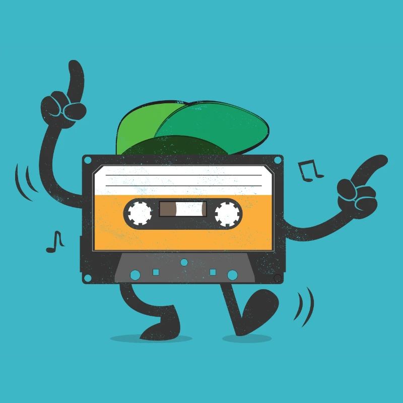 Dancing Cassette Tape (Vintage Style)