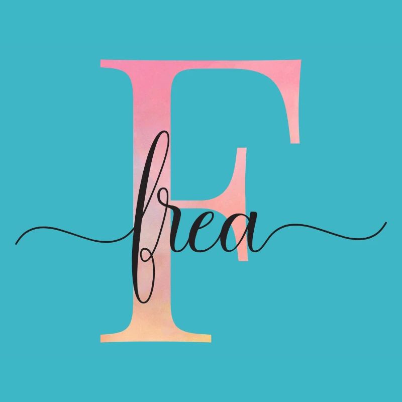 F| Monogramm | Name | Frea |Watercolor