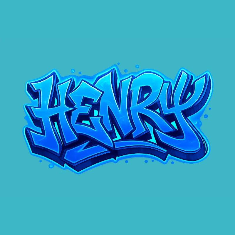 Graffiti HENRY Name Geschenk Ideal druckbar auf