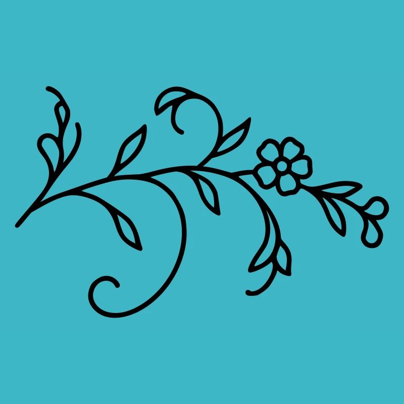 Feuilles de vigne fleuries