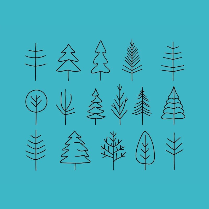 Collection d’arbres abstraits