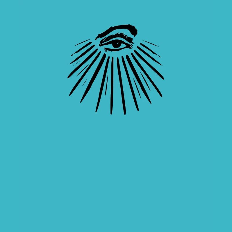 Oeil avec rayons de soleil