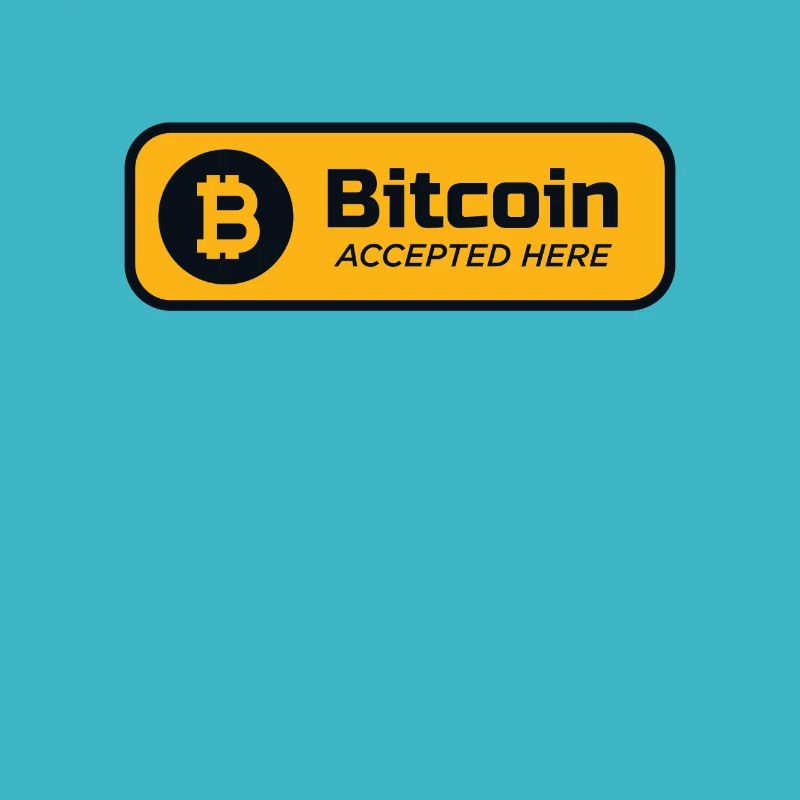 Bitcoin accepted here Bitcoin logo Crypto BTC