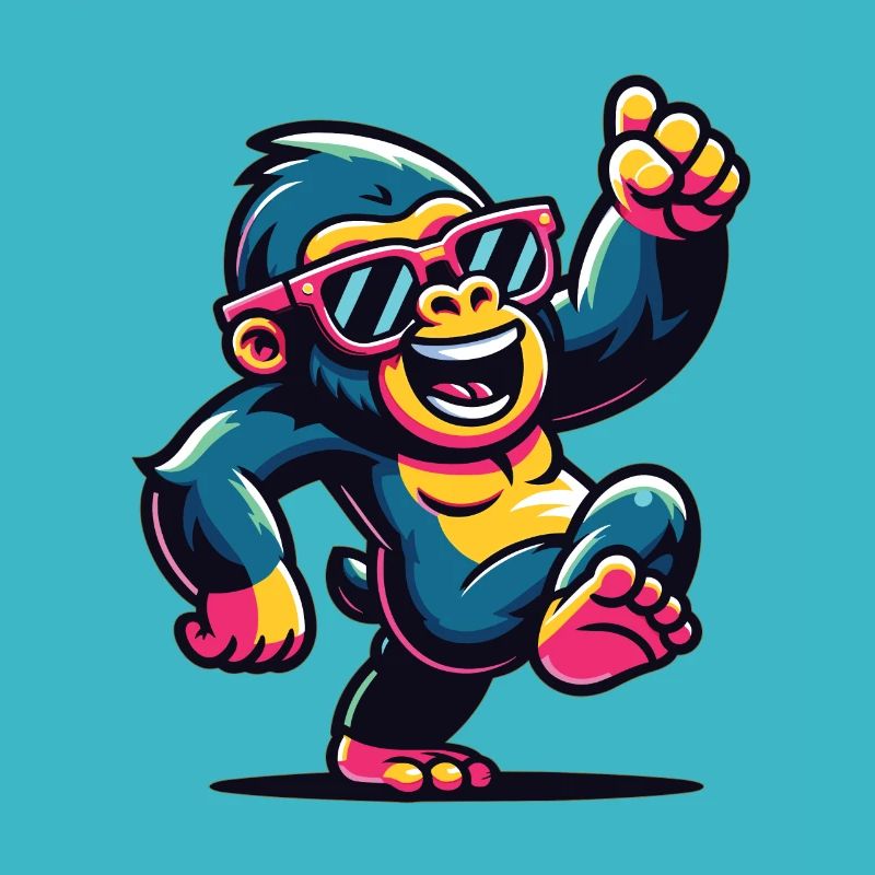 Gorilla with sunglasses