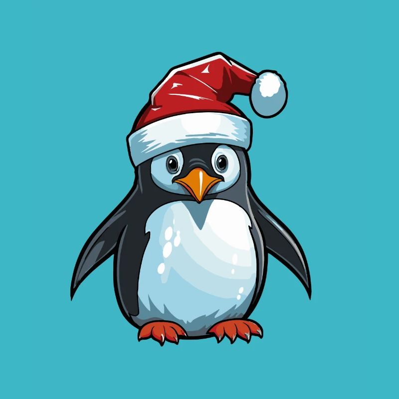 Tête d’animal de Noël pingouin