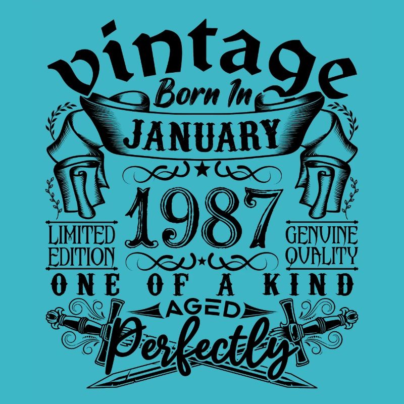 Anniversaire 1987 Janvier 1987 né en Janvier