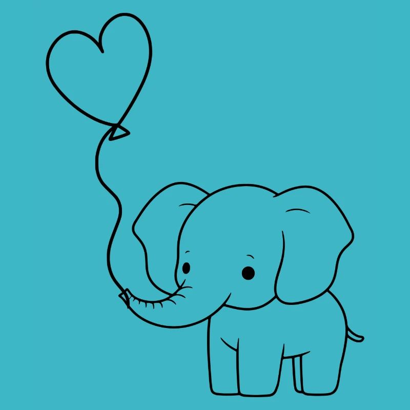Elefant mit Ballon