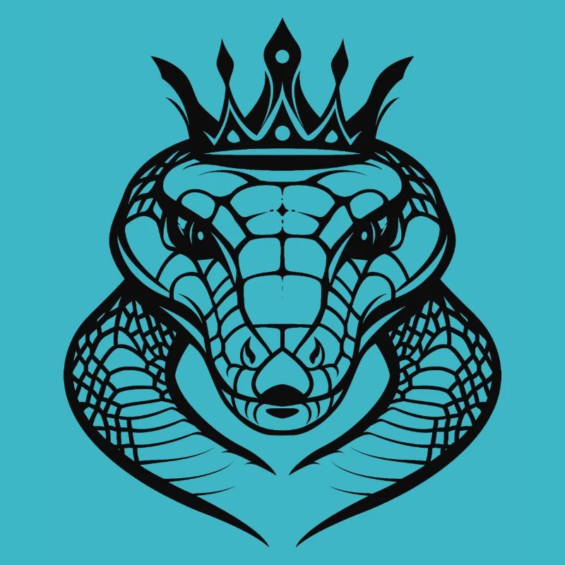 Black and White King Cobra