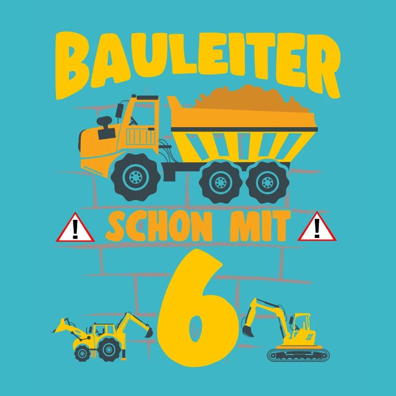 Superviseur de la construction du 6e anniversaire avec 6 excavatrices à benne basculante