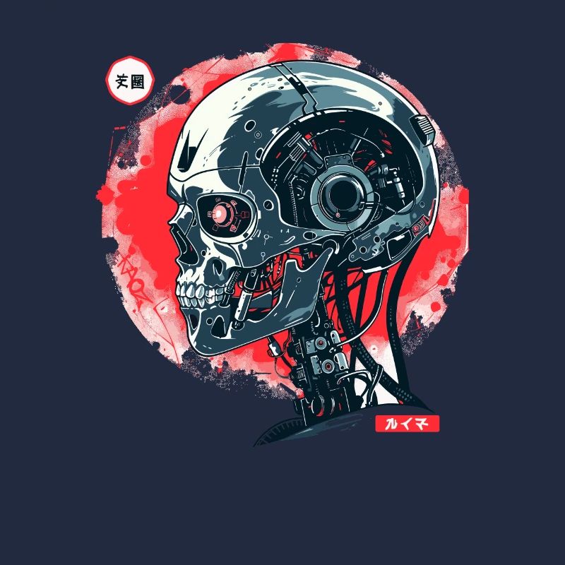 Cyber Cyborg Tech: Robot Skull Skull