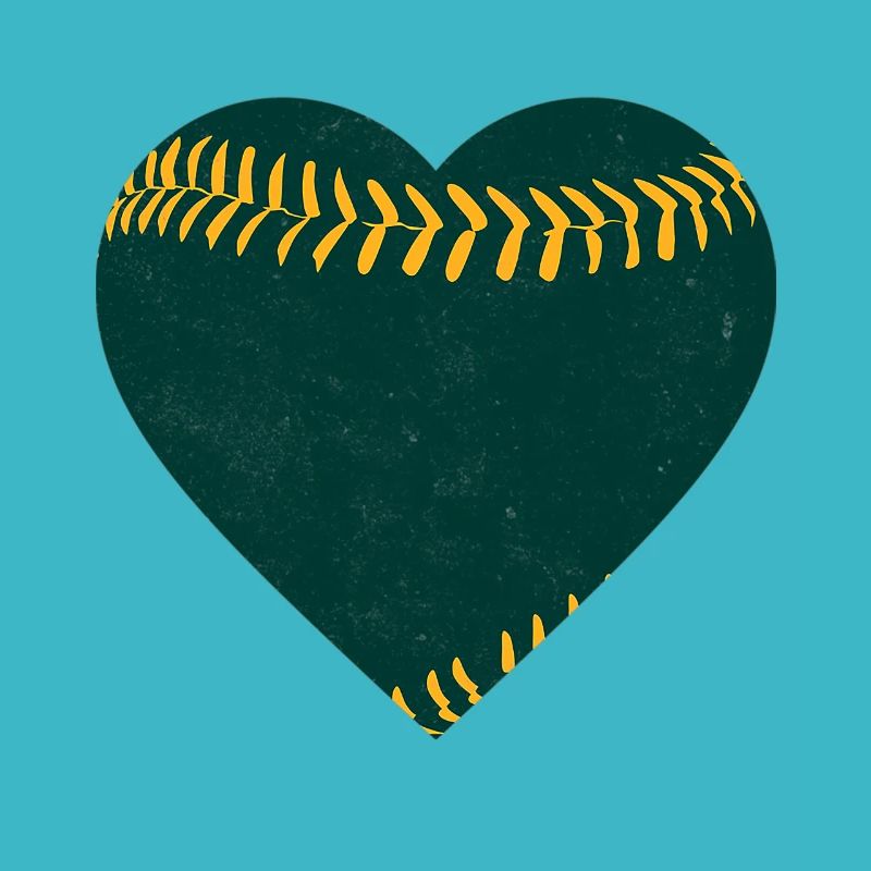 Vintage Baseball Heart