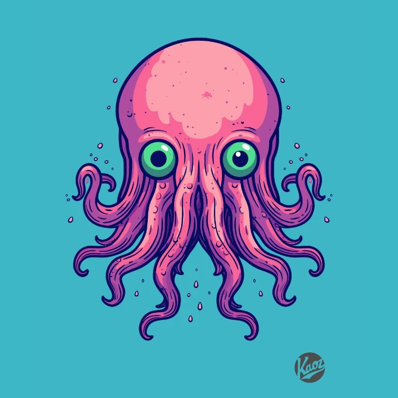 colorful cartoon octopus octopus