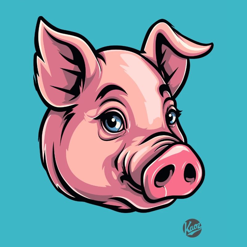 Drôle de cochon rose