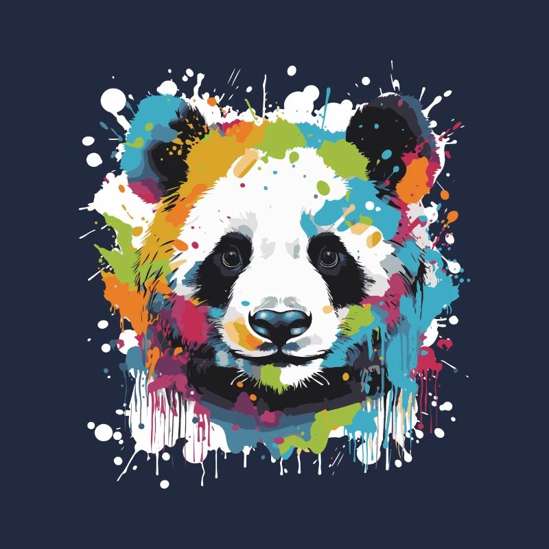 Panda Head Portrait Pop Art