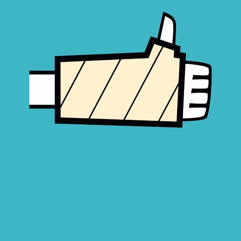 Plaster arm and everything is okay, icon