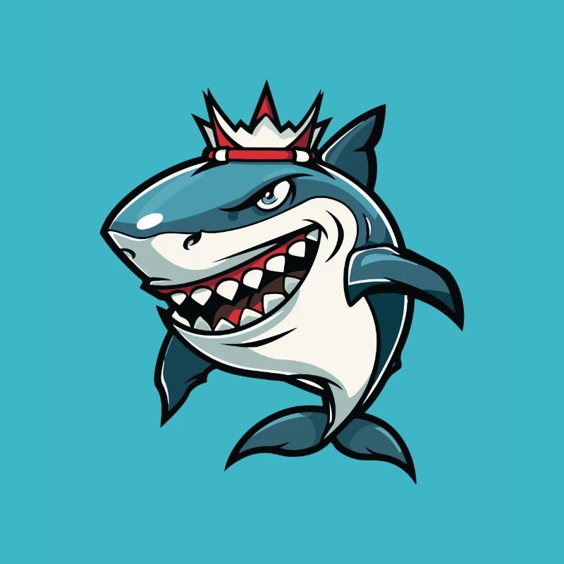 Couronne de dessin animé de requin