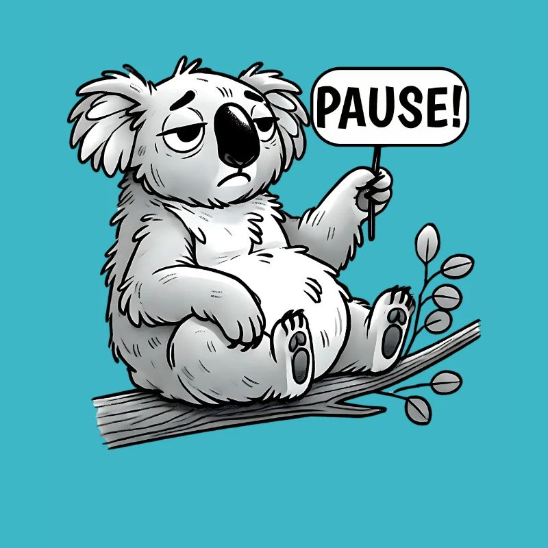 Koala Break Time Funny Relaxation Design