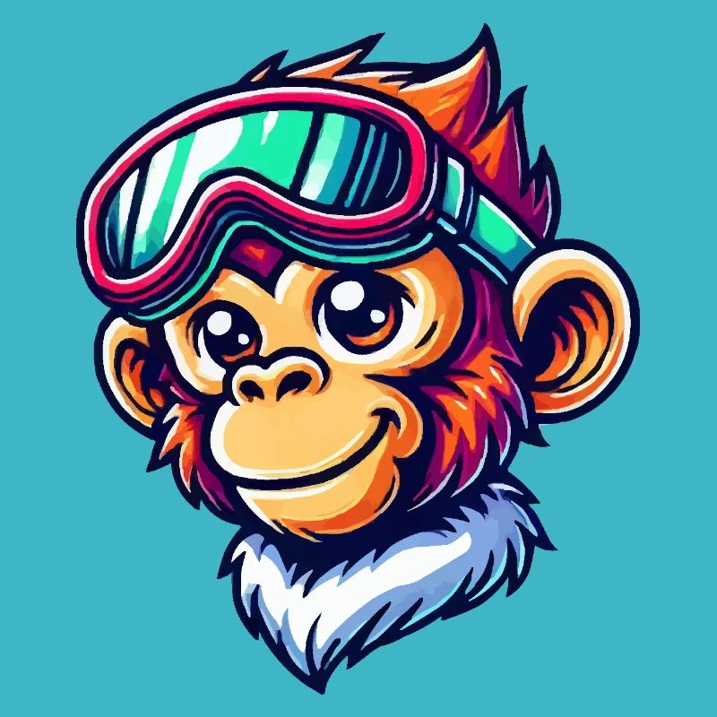 Monkey Ski Goggles Comic