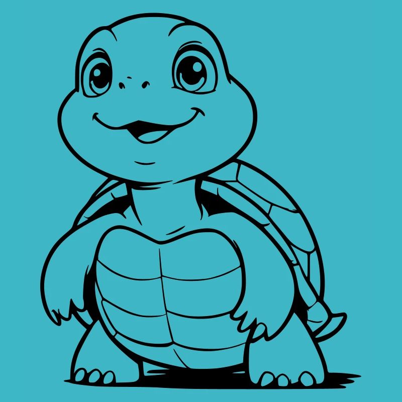 tortue mignonne comme illustration vectorielle