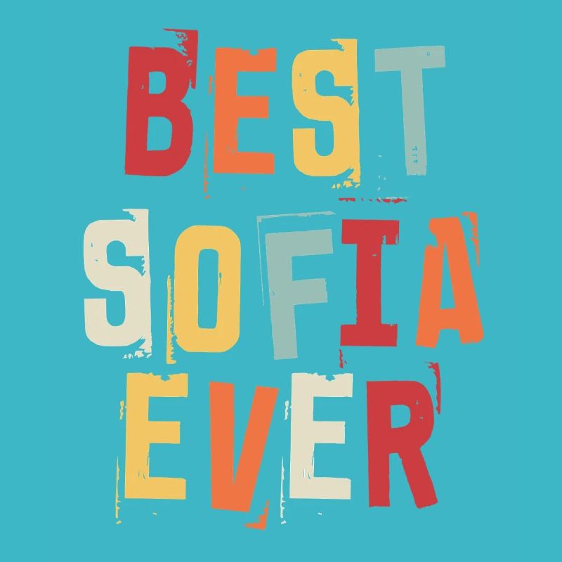 Meilleur Sofia Jamais Prénom Texte Rétro Cadeau