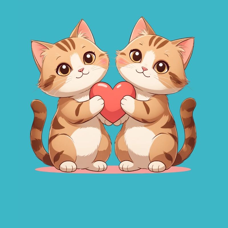 Duo Cœur de Chat